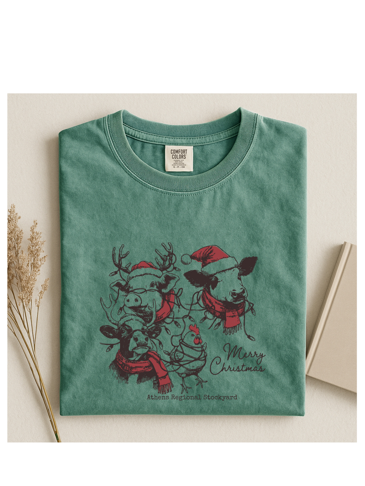 Comfort Colors Christmas On The Farm Tee